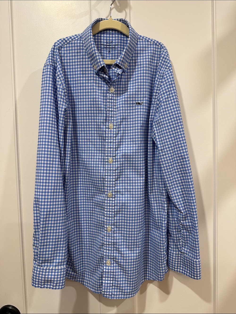 Vineyard Vines Blue and White Gingham Button-Down Shirt